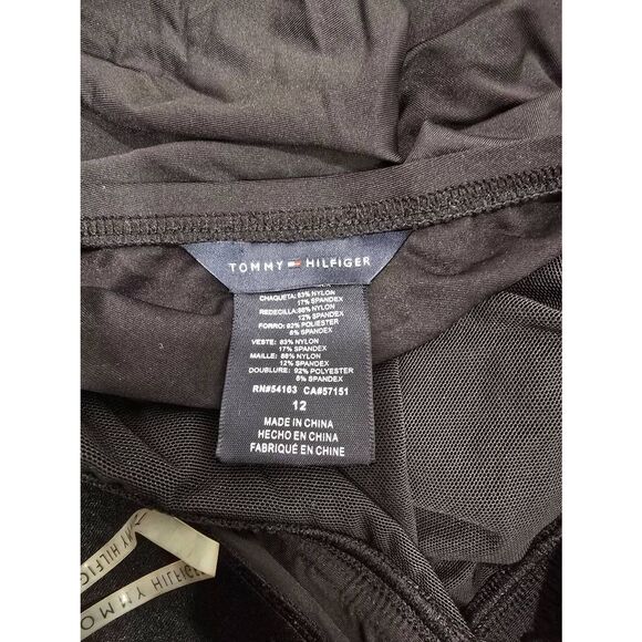 Tommy Hilfiger Black Halter One Piece Swimsuit Size 12 – Gently Used - Picture 2 of 6